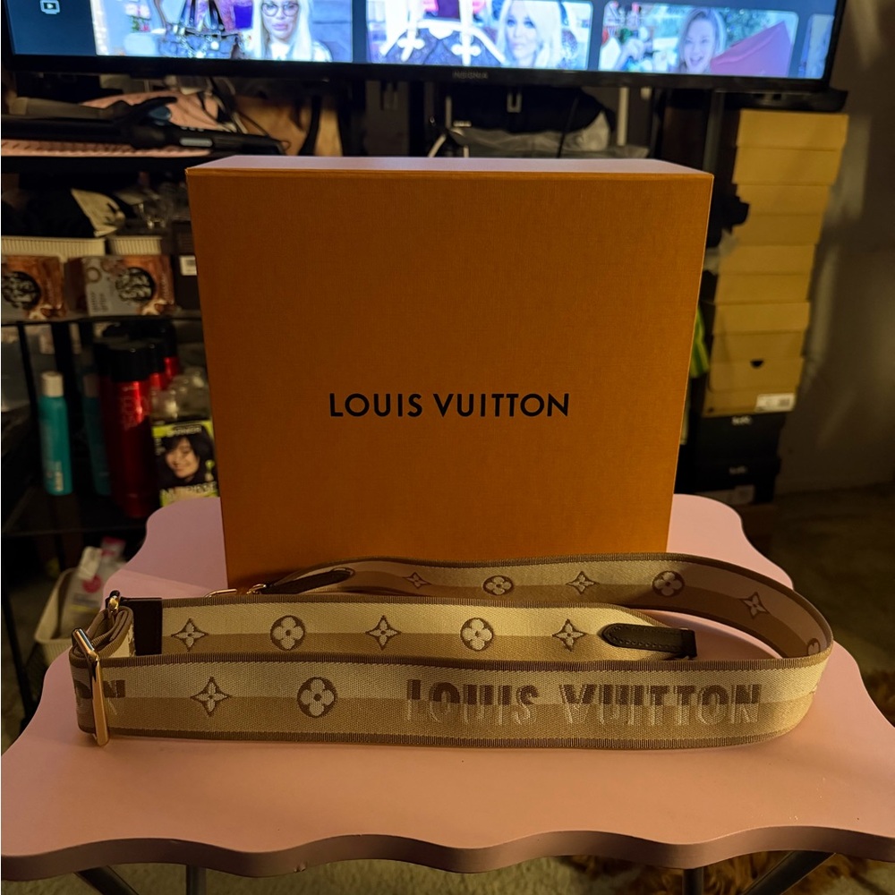 Louis Vuitton Speedy 20 Damier Shoulder Guitar Brown STRAP ONLY